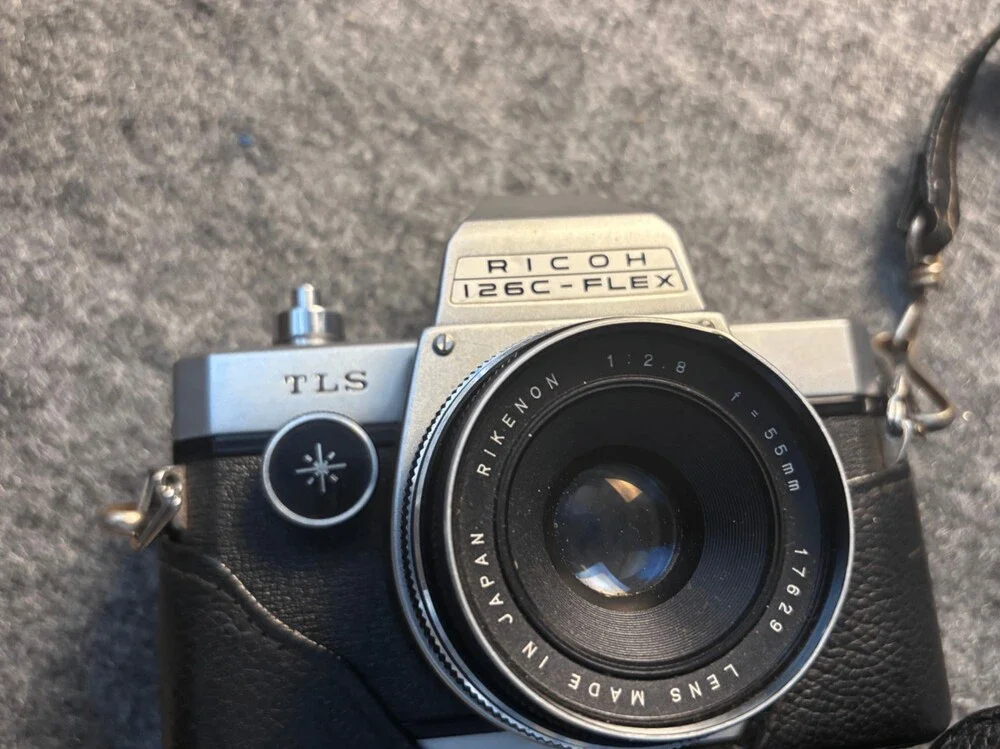 Ricoh Singlex TLS 35mm Film Camera with Rikenon 55mm Lens